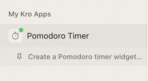 Access My Kro Apps from the sidebar