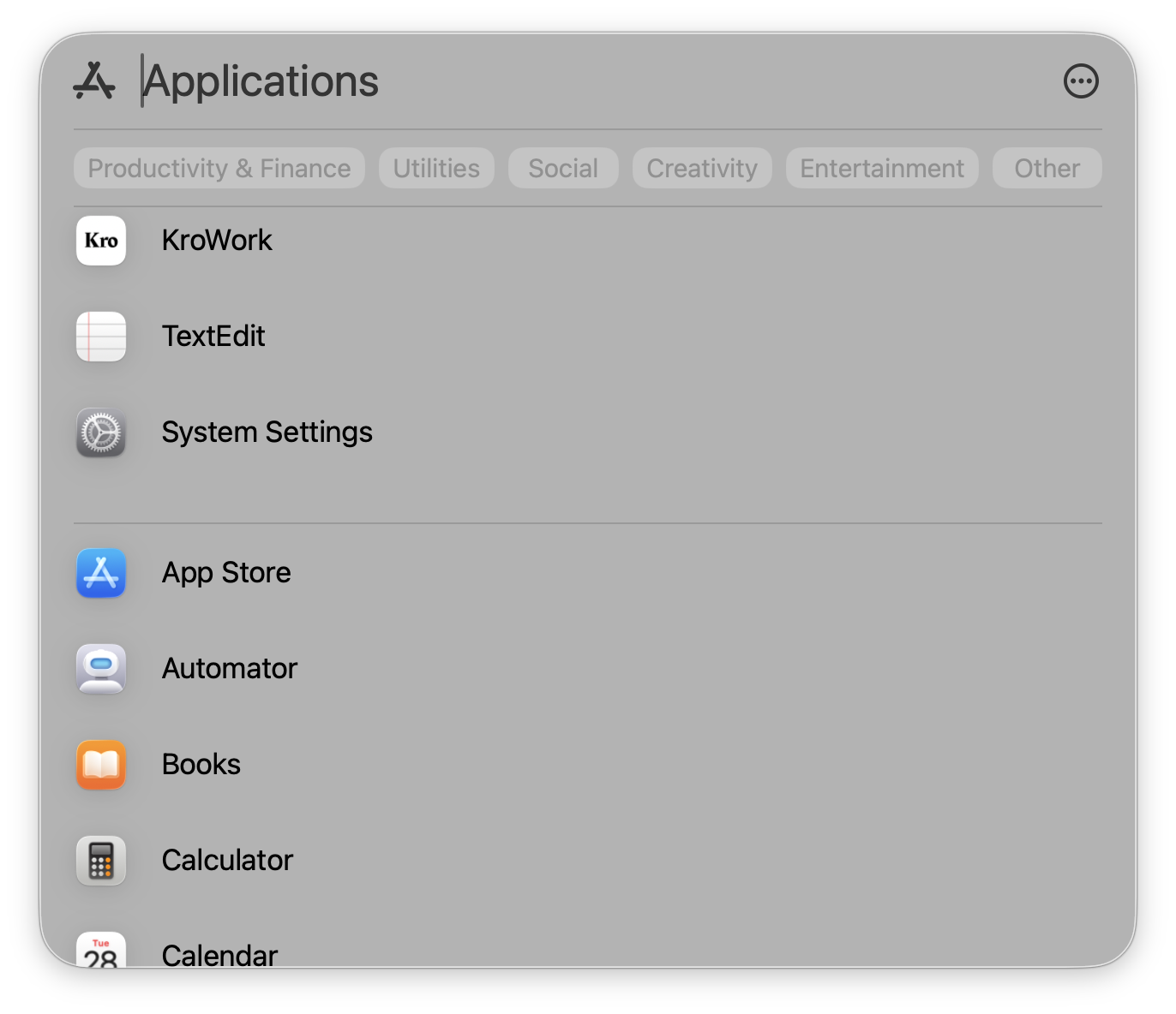 KroWork in Launchpad